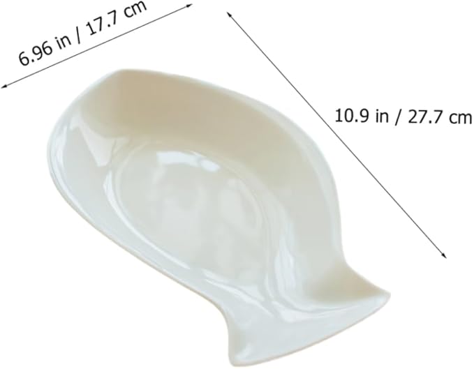 Plate,2pcs Fish Plate Fruit Tray Kitchen Decor Bowl Dishes Appetizer Plate Cooker Salad Bowl with Lid Pantry Trays Snack Plates Containers for Food Portable Food Container White Ceramics