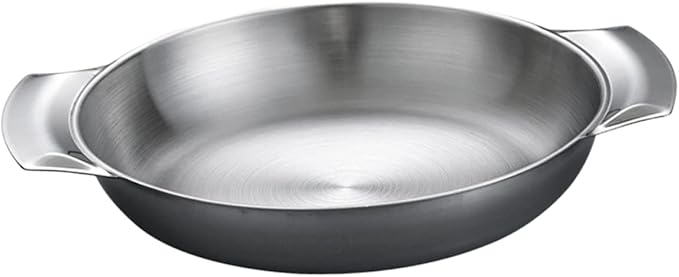 Alipis Stainless Steel Snack Serving Tray Food Plate for Fruits Desserts and Bbq Easy to Clean for Home Restaurant and Parties Silver Color