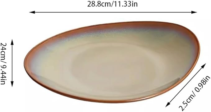 SONGCHAO Party Supplies Ceramic Dinner Plate Home Kitchen Tableware Salad Plate Restaurant Appetizer Plate Western Steak Presentation Party Plates (Color : 11in)