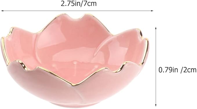 MARURY 3Pcs Cherry Blossom Sauce Dishes Japanese Ceramic Flower Soy Sushi Dipping Bowl Seasoning Dishes Appetizer Plates Snack Dish for Home Restaurant