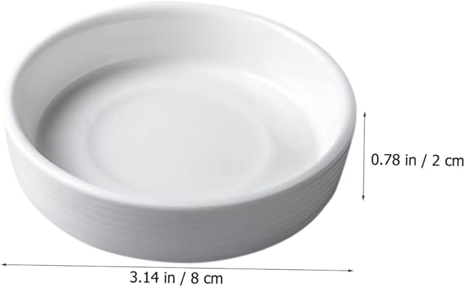 PRETYZOOM 4pcs Ceramic Dipping Sauce Bowls Multi-use Seasoning Plates for Appetizers Condiments Deep Design for Home Restaurant and Celebrations