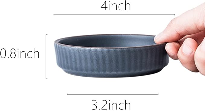 123Arts Ceramic Sauce Dish Seasoning Dish Sushi Soy Dipping Bowl Appetizer Plates, Set of 4