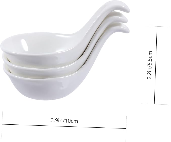 3pcs Ceramic Seasoning Dishes Appetizer Plates for Caviar Sauce Dips Truffle Goose Liver Serving Bowls Easy to Clean Portable