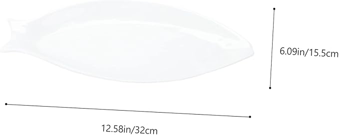 PRETYZOOM Fish Plate Home Decor Serving Dish Fish-shaped Tray for Appetizers Sushi Fruit