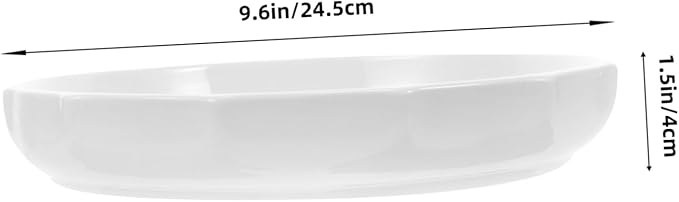 LIFKOME Ceramic Serving Plate Elegant Leaf Pattern Soup Dish for Restaurant-style Dining for Appetizers Desserts and Main Minimalist Porcelain Platter for Home and Parties