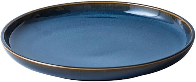 Kitchen Plates Serving Plate Tray Ceramic Plate Creative Tableware Plate Restaurant Steak Plate Flat Plate Restaurant Plates(24cm)