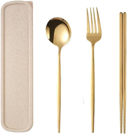 Stainless Steel Flatware serving set,Home Kitchen Eating Tableware Set,Dishwasher Safe,For Home Kitchen Restaurant Hote 3/12/18/24/30/36 Pieces Stainless Steel Portable Tableware Portuguese Chopsticks