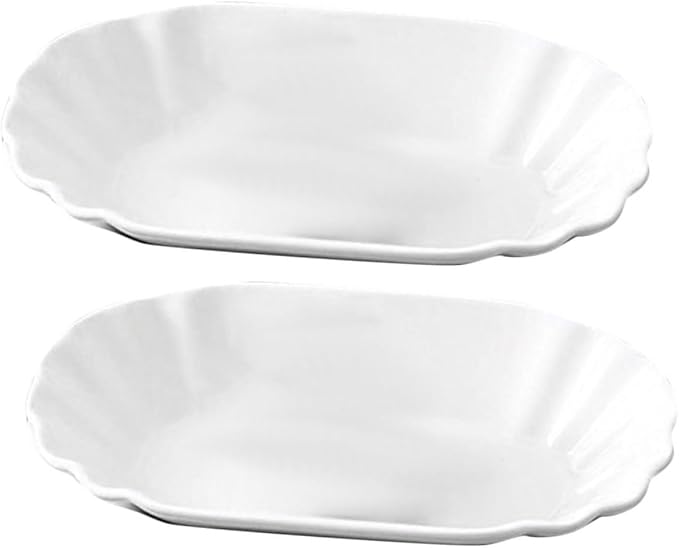 2-piece Snack Plates Set Dessert Plates for Appetizers Salad Bowl Multi-function Fruit Serving Trays