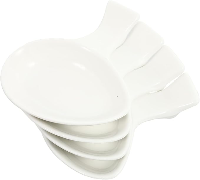 Alipis 4pcs Chopstick Holder Sauce Plate Porcelain Dishes for Seasoning Appetizers