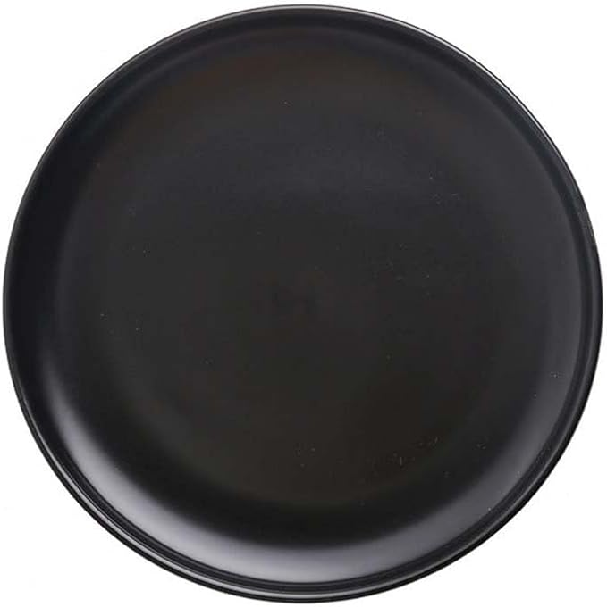Ceramic Dessert Plates Set of 2,Mini 6 inch Porcelain Round Salad Plates,Serving Appetizer Plates,Black Small Plates Dishes Dinner Plates,Food Dinnerware for Kitchen