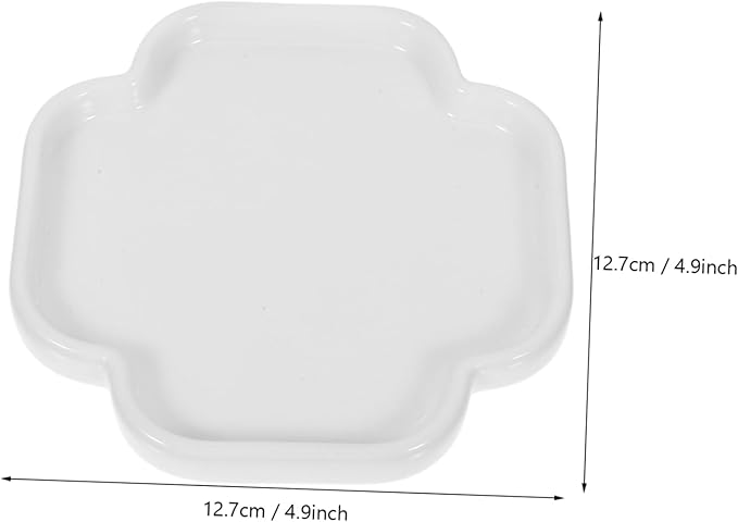 Compact Chinese Style Appetizer Plates for Snacks Desserts Fruits Elegant Porcelain Platter for Dining Decorative Use Space Saving Design