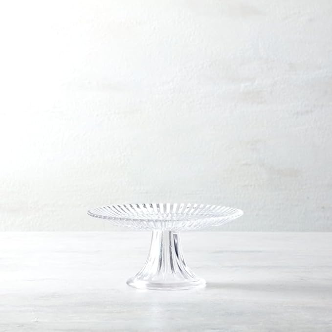 Fortessa Archie Serveware, Mini Cake and Cupcake Stand, 8.25", Clear