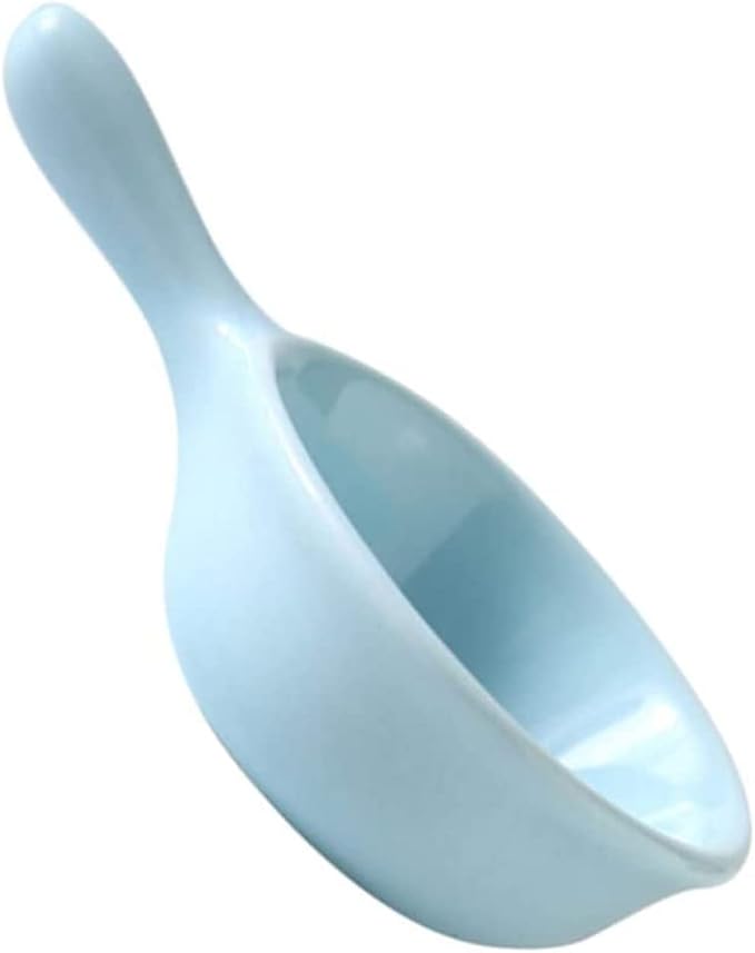 Ceramic Sauce Dish with Handle Seasoning Dish Sushi Soy Dipping Bowl Appetizer Plates for Wedding Home Party 40ML-Bue