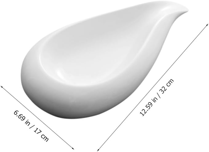 Ceramic Water Drop Warming Tray Dinner Plate Tear Drop Appetizer Plates Food Trays Salad Decorative Bowl