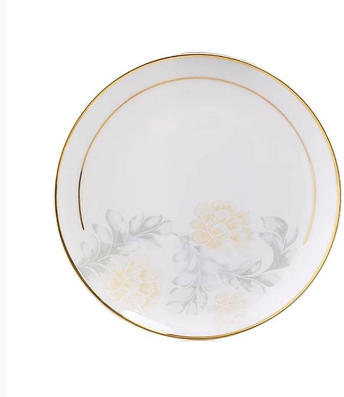 Dessert Plates Simple and Elegant Floral Ceramic Dinner Plate for Home High-end and Tableware Dinner Tableware