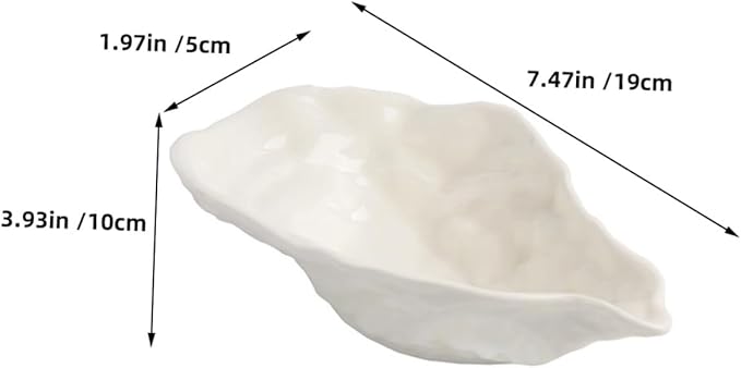 Ceramic Oyster Shell Tray Seafood Salad Plate Restaurant Home Decorative Salad Bowl Multipurpose Appetizer
