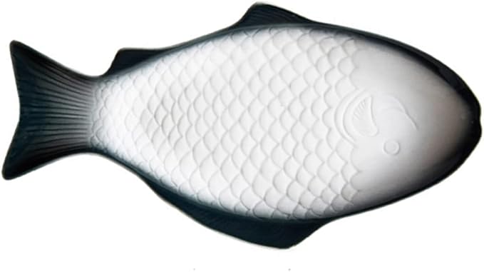 Ceramic Fish Shaped Serving Plate Dark Green Dish for Snacks and Appetizers Unique Design for Home Dinners Parties and Restaurants Eye-catching Tableware