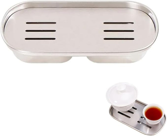 Espresso Cups Drip Tray Tea Cup Saucer Small Glass Teacup Serving Tray Coffee Countertop Drip Trays for Chinese Ceramic Kung Fu Tea Set Double Wall Insulated Espresso Mugs Coffee Shot Glass