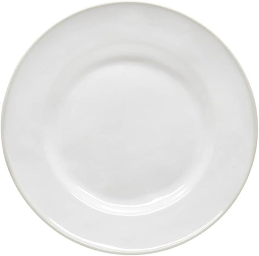 Costa Nova Ceramic Stoneware 9'' Salad Dessert Plate - Beja Collection, White & Cream | Microwave & Dishwasher Safe Dinnerware | Food Safe Glazing | Restaurant Quality Tableware