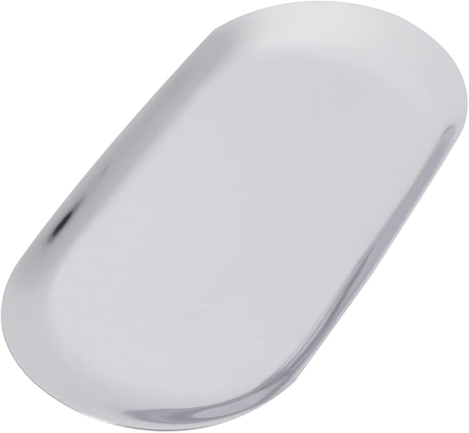 Stainless Steel Jewelry Organizer Tray Snack Holder Decorative Tray Metal Storage Mirror Polished Easy Clean