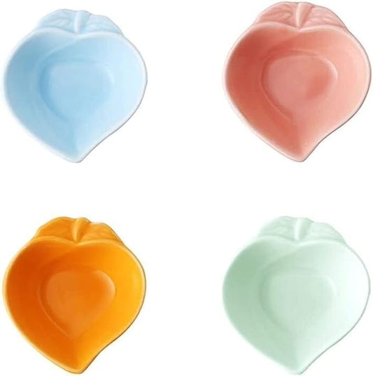Dipping bowl,Ceramic Sauce Dishes,4 Pack Sauce Dish Set Ceramic Soy Sauce Dish Appetizer Plates Saucer Bowl Soy Sauce Vinegar Seasoning Dishes (Color : D) (Color : B) (Color : D)