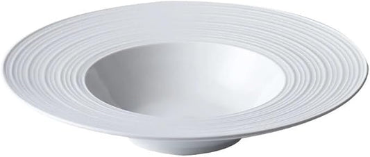 SONGCHAO Party Supplies Creative White Ceramic Plate Round Style Household Kitchen Dishes Dinner Plates Dish Plates Salad Plates Dessert Tray Party Plates (Color : 1pcs-11 inch)