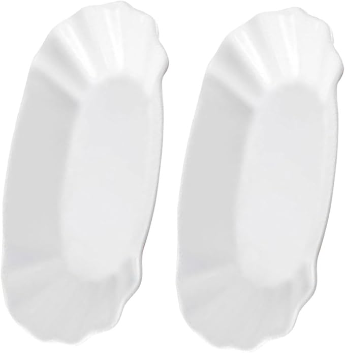 SECFOU 2pcs Creative Ceramic Appetizer Plates for Snacks Dips and Desserts for Parties Home Use and Gatherings Snack Bowls Unique Design