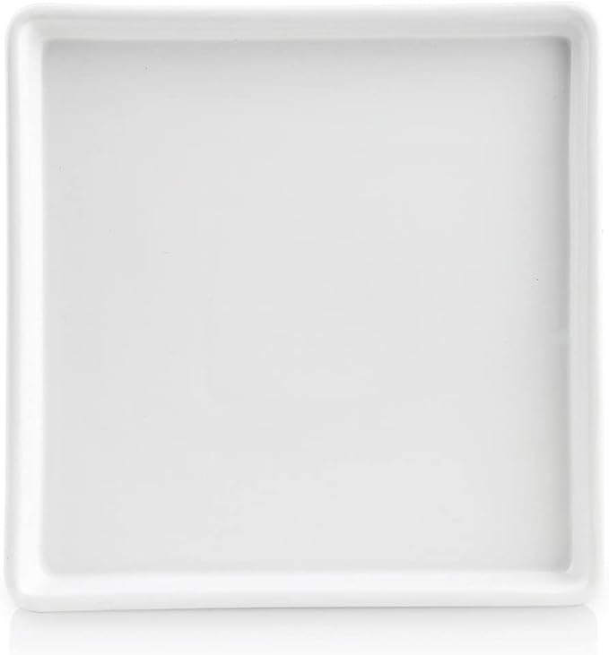 Stone Lain Grace Stoneware Appetizer Plate Set, Includes 4 Plates, White