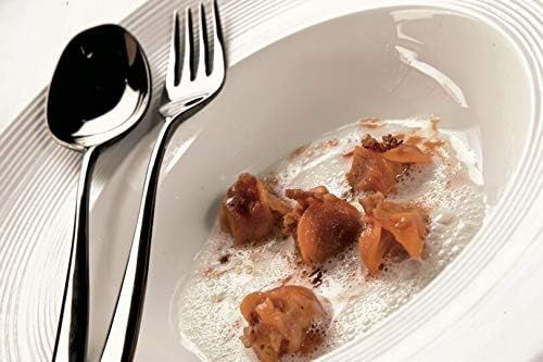 MEPRA Avanguardia Cake Serving Set [13 Piece Set] Polished Silver Finish, Dishwasher Safe Cutlery