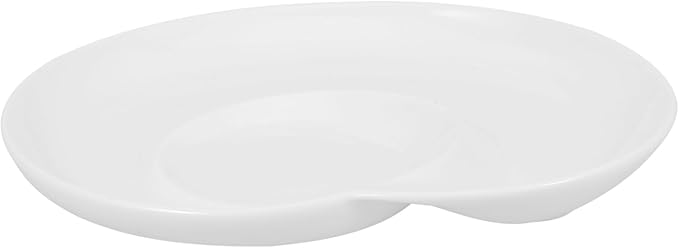 PRETYZOOM Ceramic Plate Divided for Dumplings Fruit Snacks Decorative Serving Tray Kitchen Plate