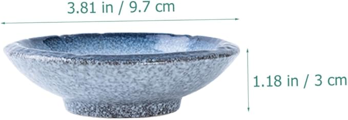Zerodeko 5pcs Ceramic Dipping Bowl Sauce Dish Seasoning Plate Condiment Bowl Appetizer Dish for Kitchen Party Camping