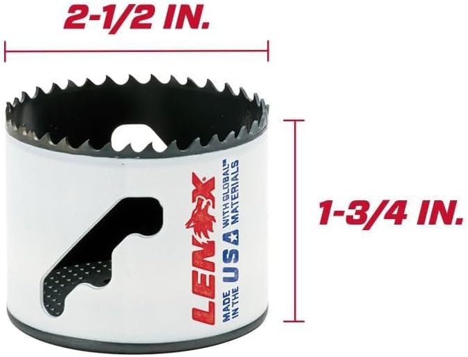 Lenox 2-1/2 Inch Speed Slot Bi-Metal Hole Saw