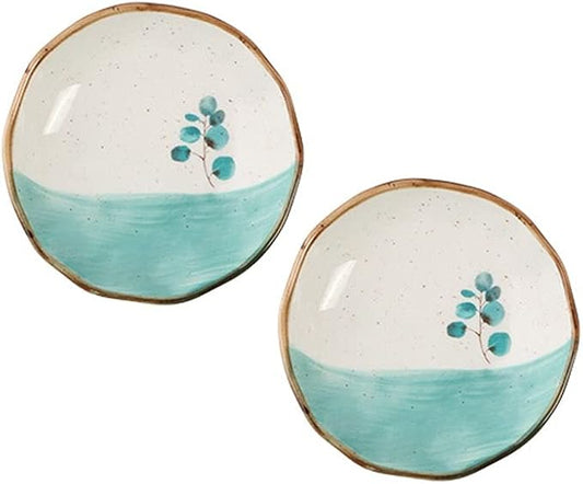 Salad plate 2.05 Oz Dipping Sauce Bowls Ceramic Soy Sauce Dish Condiment Sauce Dish for Soy Sauce Vinegar Sushi Appetizer Plates or Seasoning Dishes plate