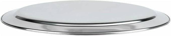 Soro Essentials- 14" Stainless Steel Oval Serving Platter Set of 2- Heavy Weight Serving Tray Party Food Display Tray Ideal for Serving Appetizer Charcuterie Food Snack Dessert Platters Bar Restaurant