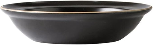 Dinner Plate Simple Ceramic Dinner Plates Creative Grey Nordic Plate Household Dishes and Bowls Porcelain Tableware for Kitchen(8.25 Inch Bowl Black)