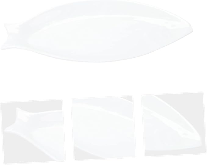PRETYZOOM Fish Plate Home Decor Serving Dish Fish-shaped Tray for Appetizers Sushi Fruit