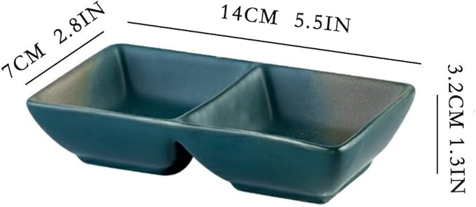 Snack Plate Appetizer Dish Seasoning Bowl Family Restaurant Grid Ceramic Dipping Sauce Snack Snack Tray