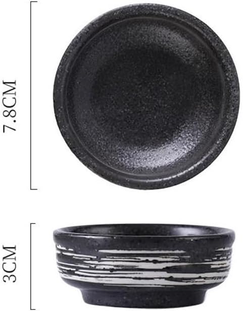 Appetizer Plates Soy Sauce Dishes, Ceramic Dipping Bowls, 3 Inch Small Pinch Bowls, Mini Serving Bowls for Condiment