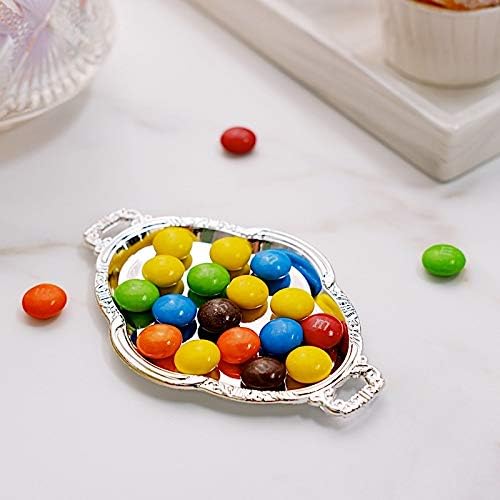 12 Silver 4.5 in Long Metallic Mini Oval Trays Favor Holders Wedding Party Events Home Accessories Decorations Supplies