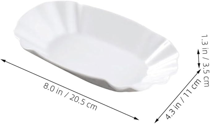 2pcs Ceramic Snack Plates Unique French Fries Serving Dish for Home Decor Creative Decorative Bowls for Appetizers Desserts and Snacks