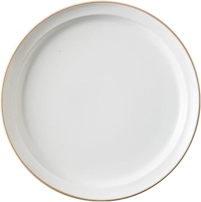 Dinner Plate Simple Ceramic Dinner Plates Creative Grey Nordic Plate Household Dishes and Bowls Porcelain Tableware for Kitchen(9 Inch Plate White)