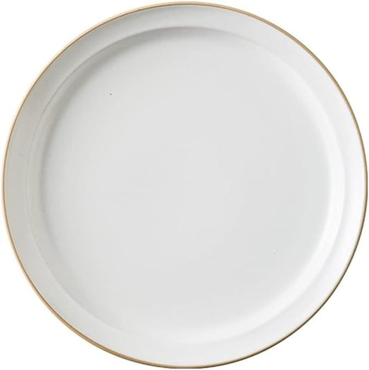 Dinner Plate Simple Ceramic Dinner Plates Creative Grey Nordic Plate Household Dishes and Bowls Porcelain Tableware for Kitchen(9 Inch Plate White)