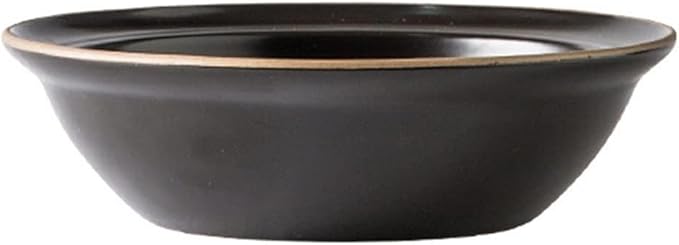 Dinner Plate Simple Ceramic Dinner Plates Creative Grey Nordic Plate Household Dishes and Bowls Porcelain Tableware for Kitchen(6.5 Inch Bowl Black)