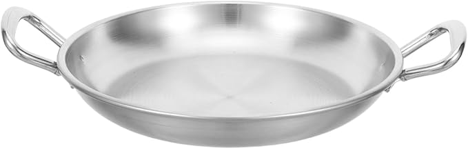 STOBAZA Stainless Steel Serving Tray with Double Handles 7.16X5.59 Inch Multipurpose Seafood Plate for Fried Chicken Snacks Home Kitchen Restaurant