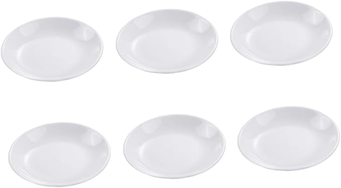 6-Piece Ceramic Sauce Dishes Set Small Dipping Plates for Condiments Snacks Appetizers Versatile Kitchen Supplies for Home and Restaurant Use