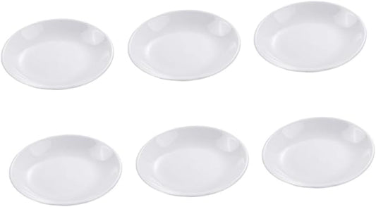 6-Piece Ceramic Sauce Dishes Set Small Dipping Plates for Condiments Snacks Appetizers Versatile Kitchen Supplies for Home and Restaurant Use