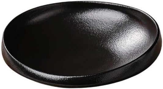 Dessert Plates Simple Ceramic Plate Salad Irregular Deep Home Cold Dish Western Food Platter Dinner Tableware(B,Large)