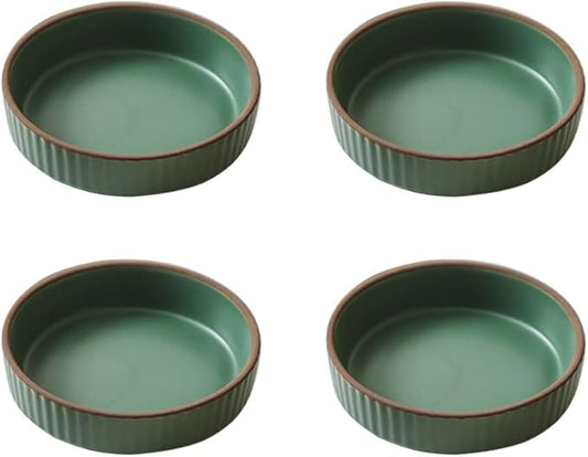 123Arts Ceramic Sauce Dish Seasoning Dish Sushi Soy Dipping Bowl Appetizer Plates, Set of 4