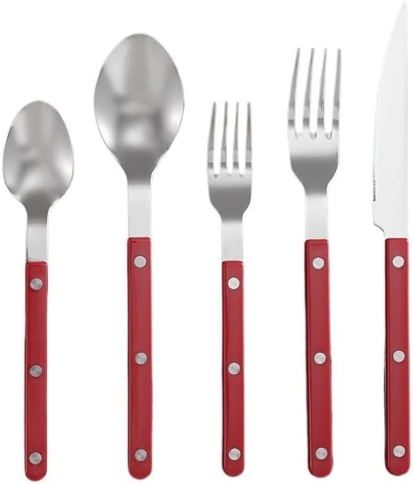 Stainless Steel Flatware serving set,Home Kitchen Eating Tableware Set,Dishwasher Safe,For Home Kitchen Restaurant Hote 5/20/30/40 Pieces Household Steak Cutlery Set Stainless Steel Cutlery Knife, For