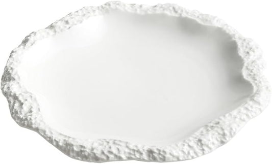 Appetizer Plates - Ceramic Flat Plates for Snacks, Ideal for Dining and Entertaining, Durable Household Dishware for Everyday Use